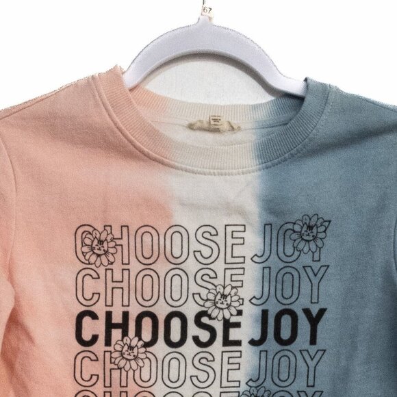Love Peace & Lipgloss Choose Joy Girls Multicolor Sweatshirt Pullover Size M - Picture 3 of 7